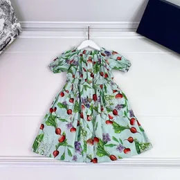 Kinder Kleid Frühlings-/Sommerblasenhülsen Prinzessin Kleid Wäsche Material Innere Futter reiner Baumwoll -Oberkörper bequem atmungsaktiv