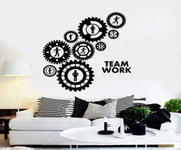 Gearwheel Vinyl Wall Decals Teamwork Gears Office Decoration Stickers Art Interior Wall Decor Sofa Background 3d Wallpaper9722391