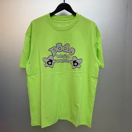 USA 24SS World Wide Number Star Print Overized Tee Skateboard Men T Shirt Women Street Casual Cotton Tshirt 0518