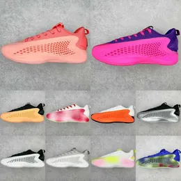 Basketball Shoes 2024 AE 1 Low New Wave McDonalds Men Basketball Shoes AE1 Anthony Edwards All Star MX Charcoal Velocity Blue Pearlized Pink Georgia Red Clay Sports Sh