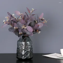 Декоративные цветы 43 см эвкалипт искусственный цветочный пографический реквизит с фруктовыми листьями