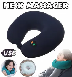 電気6モードUshaped Travel Cushion Cushion Pillow Neck Massager Vibration Cervical Pillow Massage Relaxing Family Car2519441