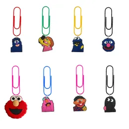 Susam Susam Street Cartoon Paper Clips Komik Yer İmarı Kağıtlar Kırpma Hediyeleri Kızlar İçin Sevimli Bookmark Ofis Malzemeleri Otoxi