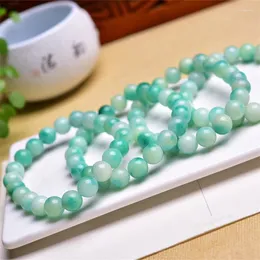 Bracelets de link 2pcs Natural Apple Chalcelelet Moda Moda Crystal Quartz Gemstone Jóias Reiki Presente de cura para mulheres 8mm
