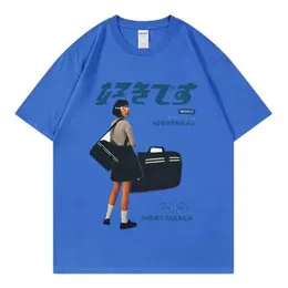 Męskie koszulki Summer Modna Moda ciężka retro męskie litery 100% bawełniane drukowane okrągły szyję wysokiej jakości swoboda T-shirt Strt Y240516