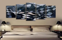 Tylko płótno bez ramy 5pcs japońskie anime czarna strzelanka rocka Wall Art HD Drukuj na płótnie malowanie mody wiszące zdjęcia Deco7495497