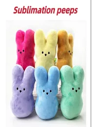 Sublimacja wielkanocna bunny zaopatrzenie w imprezę Plush Bunny Rabbit Dolls Symulacja Symulacja Zwierzę na dzieci Prezent Soft Pillow2395001
