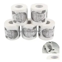 Caixas de tecidos guardanapos de papel higiênico de papel higiênico Donald Trump Roll Roll