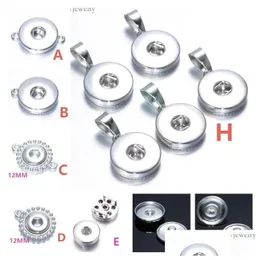 Verschlüsse Haken viele Stile Metalllegierung 18mm/12mm Noosa Ingwer Snaptaste Basis Anhänger Schmuckfunde Zubehör für DIY -Armband NEC OTI6X