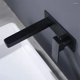 Смеситель раковины ванной комнаты настенный кран одно отверстие латунное бассейн дракон холодный черный