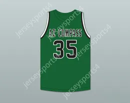 Custom Noy Youth/Kids Jabari Walker 35 Az Compass Prep Dragons Green Basketball Jersey 2 S-6XL cuciti più alto S-6XL