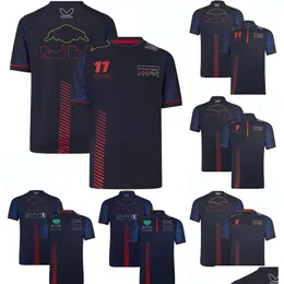 오토바이 의류 2023 F1 MENS 팀 셔츠 티셔츠 포르마 1 레이싱 슈트 및 11 드라이버 팬 탑 티셔츠 저지 모토 의류 드롭 Devive OT8FO