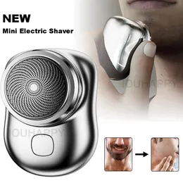 Barbeador elétrico mini armário de cabelo portátil para aparar barba molhado seco duplo fins c-do tipo C Shaver de carregamento rápido 240513