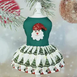 패션 프린팅 축제 크리스마스 드레스와 개 의류 애완 동물 드레스 개를위한 매력적인 디자인 돋보이는 포즈 쉬운 입을 입고