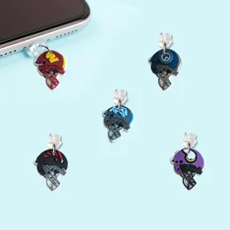 Other Cell Phone Accessories Sports Helmets Cartoon Shaped Dust Plug Cute Charm Charging Port For Type-C Anti Compatible With Anti-Dus Ote7X