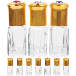 Butelki do przechowywania 10 szt. 3 ml roll-on aplikator fiolka perfum butelka Pusta Olejki eteryczne Organizator szkła