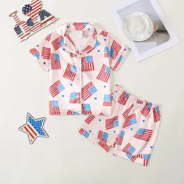 Kleidung Sets Focusnorm Independence Days 1-7y Little Girls Jungen Kleidung Striped Star Print Kurzarm Single Breace Hemden Shorts