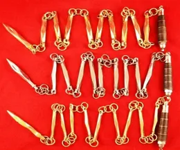 New Copper Ninesection chicoteia octógono artes marciais Performance Combat Whip Wushu Leather Whip Antislip Handle Chainwhip Retails2585851