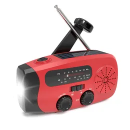 Rádio multifuncional de emergência manivela solar ou bolsa USB FM AM NOAA WB Radios meteorológicos Banco de potência de potência 240506