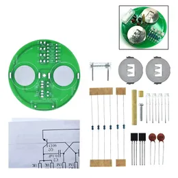 مجموعة DIY Electronic LED Gyro DIY Kit Kit Rotating Lantern Inline Components DIY Electronic Sodering Project (بدون بطارية)