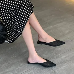 Тапочки Black Flat Baotou Women Shoes Summer Non Slip.