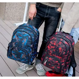 2024-2025安い屋外バッグカモフラージ旅行バックパックコンピューターバッグオックスフォードブレーキチェーン中学生バッグ多くの色T005