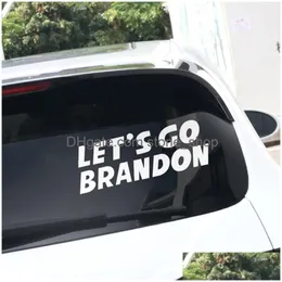 Party Favor 20X7CM Lets Go Brandon Sticker för Car Trump Prank Biden PVC Stickers Drop Delivery Home Garden Festive Supplies Event DH1S8