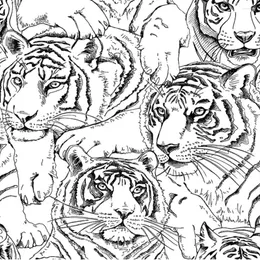 Bakgrundsbilder Skala och stick djur Tiger Bakgrund Black White Livng Room Badrum Dekor Borttagbart kontaktpapper för skåplådan