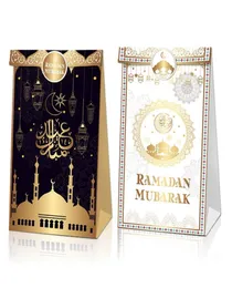 12pcs Eid Mubarak Geschenkpapier Süßigkeiten Happy Islamic Muslim Festival Gunst Tasche Ramadan Kareem Dekoration 2103259692857