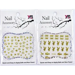 30pcslot 3d adesivos decalques adesivos de arte de unhas douradas design de unhas folhas de beleza adesivos para acessórios de unhas7298480