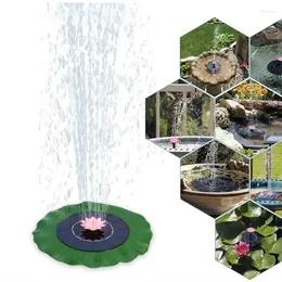 Trädgårdsdekorationer flyter fontän lotus blad snabbstart bärbara 6 vattensprayformer hållbara dekorativa landskap pool solenergi