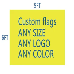 DHL Frshpping Football Team Club Flag Custom Mast 6x9 Ft Digital Print 100D Polyester Pongee Custom Flag7890841