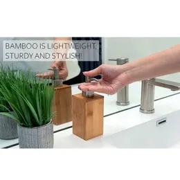 2024 1piece Bamboo Liquid Soap موزعات مستحلب الزجاجات الزجاجية اللاتكس ملحقات الحمام مجموعة الزفاف هدية للمستحلب السائل