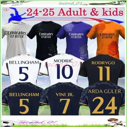 24 25 Bellingham Soccer Jerseys Real Madrids 2024 2025 Vini Jr Mbappe Camavinga Rodrygo Rudiger Modric Kroos Tchouameni Valverde Men Kids Shirt reactors