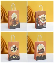 Halloween Candy Bags Kinder Trick oder behandeln Kürbis Witch Geschenkbeutel Einkaufen Kraftpapierbeutel Handles Snack Verpackung Customiz5144807