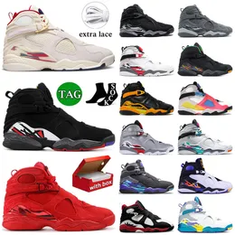 With Box jump man 8 8s Sneakers basketball shoes For Men Womens j8 Playoff Alternate Winterized Gunsmoke SoleFly Valentines day Aqua Black sports Trainers Dhgate