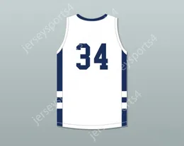 Nome NAY Custom Jabari Walker 34 Campbell Hall School Vikings White Basketball Jersey 1 cucito S-6xl