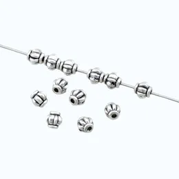 500Pcs Antique Silver Alloy lantern Spacer Bead 4mm For Jewelry Making Bracelet Necklace DIY Accessories D2 292U