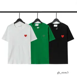 Amis T -Shirt Herren Frauen Designer von Luxus Amis T Shirt Mode Männer lässig rotes Herz eine Stickrückkragen Marke Stickerei Tshirt Mann Kleidung Super Size Code 887