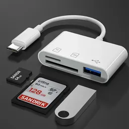 SD TF-Kartenleser für iPhone /iPad USB OTG Adapter Camera Verbindungskit Hubs mit Typ-C-Anschluss für Tastaturen /MIDI-Schnittstellen