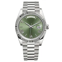 sichu1 - Top Mens Watches 40MM Green Rome Number Face Big Date Automatic Mechanics Watch Men Sapphire Glass Stainless Steel Wristwatche 2132