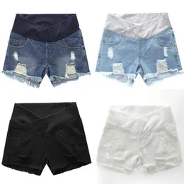 Maternidade Bottoms Summer Manity shorts de maternidade shorts de maternidade com cintura alta shorts jeans mais calças de calça de pantalon de tamanho feminino H240518