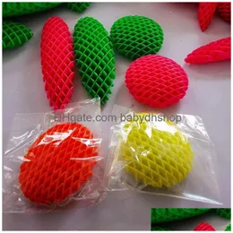Декомпрессионная игрушка 3D Эластичная сетчатая сетчатая облегчение Сенсорная слизняк скрипер червя для доставки игрушек подарки новинка gag dhwvy