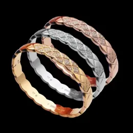 Brand bracelet designer Bangle Snap bracelet inlay Diamond classic charm crystal bracelet high-quality 18k gold luxury bracelet jewelry Cross bangle #