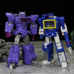 Transformation Toys Robot Inventario Conversione Pockettoys PT-03 Shockwave PT-04 Soundwave da 4 pollici da 4 pollici da 10 cm per giocattolo digitale da robot D240517