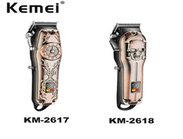 KEMEI KM2618 KM2617 Professionell metallelektrisk hårklippare laddningsbar vattentät trimmer män trådlös frisyrmaskin 2618 25000419