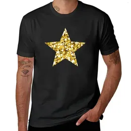 Polos da uomo Gold scintillante scintillio stella t-shirt abiti carini abiti da uomo personalizzati