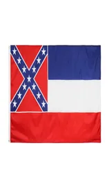 Fabrika 100 Polyester 3x5 fts 90150cm Amerika Birleşik Devletleri ABD MS State Flag7544686 Mississippi bayrağı