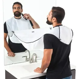 2024 Shaving Apron for Man Shaving Apron Care Bib Face Shaved Hair Adult Bibs Shaver Cleaning Hairdresser Clean Shaver Men Beard ManShaved hair catcher