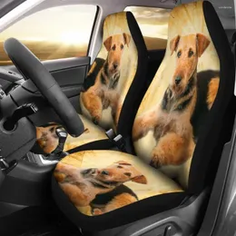 يغطي مقعد السيارة Airedale Terrier Print Set 2 PC Cover